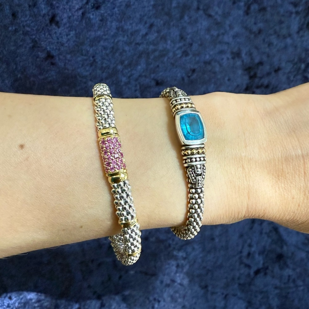 Signature Caviar Pink Sapphire Caviar Bracelet from Lagos | 6mm Sz7/7.5/8 - Picture 7 of 13